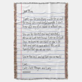 Moderner handgeschriebener Brief über das Linedpap Decke (Vorderseite Vertikal)