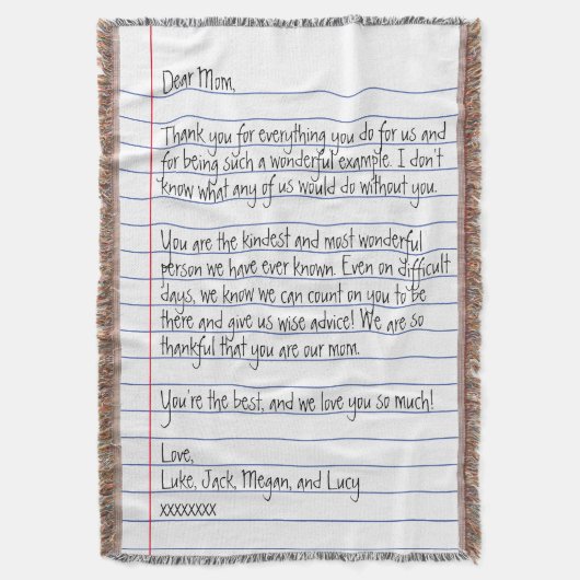 Moderner handgeschriebener Brief über das Linedpap Decke (Vorderseite Vertikal)