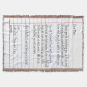 Moderner handgeschriebener Brief über das Linedpap Decke (Vorderseite)