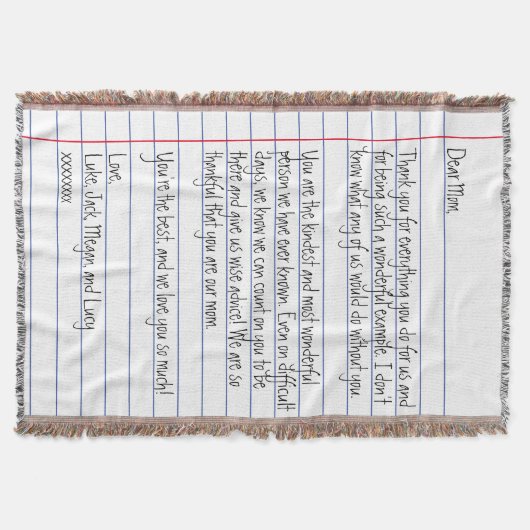 Moderner handgeschriebener Brief über das Linedpap Decke (Vorderseite)