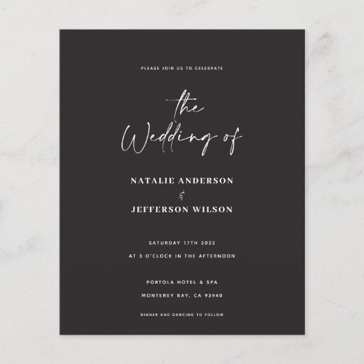 Moderner handgeschriebener Hochzeitsladen Flyer (Vorne)