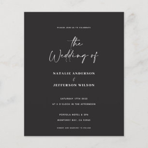 Moderner handgeschriebener Hochzeitsladen Flyer
