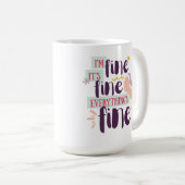 Moderner handgeschriebener "schöner" Kaffeecup Kaffeetasse (VorderseiteRechts)