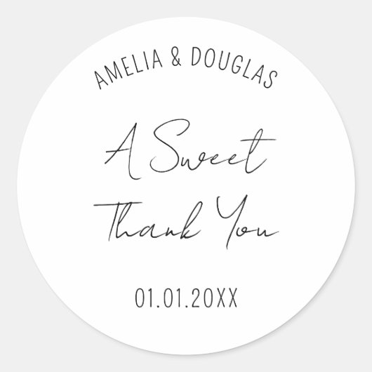 Moderner, handgeschriebener Schriftart Ein netter Runder Aufkleber (Vorderseite)