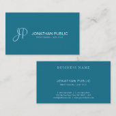 Moderner handgeschriebener Schriftart Türkis Trend Visitenkarte (Vorne/Hinten)