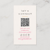 Moderner handgezeichneter farbiger QR-Code Visitenkarte (Rückseite)