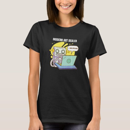 Moderner Händler Nft Nfts Roboter Jpeg T-Shirt (Vorderseite)