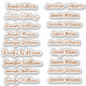 Moderner Handschrift-Name (18 Stile) - Bronze Aufkleber (Vorderseite)