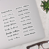 Moderner Handschrift-Name (18 Stile) - Schwarz Aufkleber