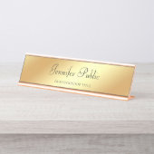 Moderner Handschrift-Text für moderne Goldvorlagen Schreibtischnamensplakette (Vorderseite )