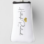 Moderner handschriftlicher Schriftzug-Monogramm Golf Headcover (Rotieren 90)