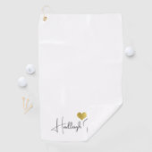 Moderner handschriftlicher Schriftzug-Monogramm Golfhandtuch (Insitu)