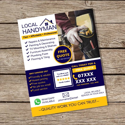 Moderner Handwerker-Service-Flyer Flyer