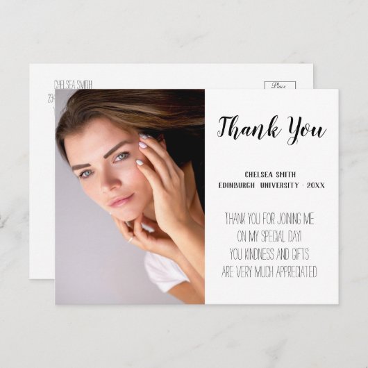 Moderner Handwriting-Abschluss Vielen Dank Postcar Postkarte