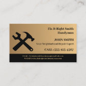 Moderner Handyman Visitenkarte (Vorderseite)