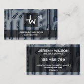 Moderner Handyman Woodworker Carpenter Bau Visitenkarte (Vorne/Hinten)