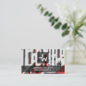 Moderner Handyman Woodworker Carpenter Bau Visitenkarte (Stehend Vorderseite)