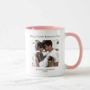 Moderner Happy First Mothers Day Schreibmaschine K Tasse