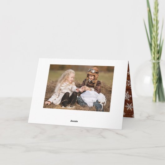 Moderner Happy Holidays 2 FOTO Weihnachten Karte (Rückseite)