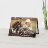 Moderner Happy Holidays 2 FOTO Weihnachten Karte (Vorderseite)