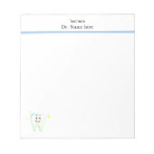 Moderner Happy Tooth Simple Dentist Notizblock (Vorderseite)
