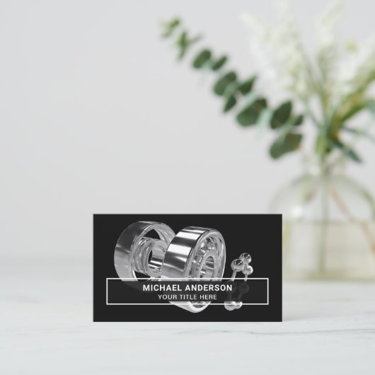 Moderner Hardware-Store für Black Steel-Ball-Lager Visitenkarte (Stehend Vorderseite)