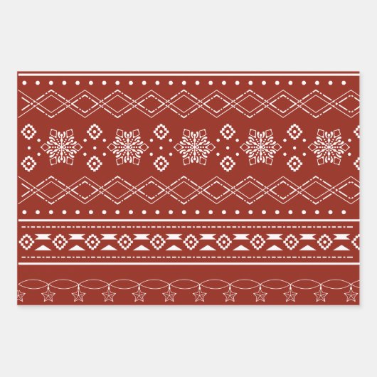 Moderner hässlicher, roter und blauer, hässlicher geschenkpapier set (Vorderseite 3)