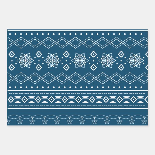 Moderner hässlicher, roter und blauer, hässlicher geschenkpapier set (Vorderseite 2)