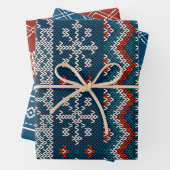 Moderner hässlicher, roter und blauer, hässlicher geschenkpapier set (Beispiel)