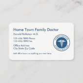 Moderner Hausarzt Visitenkarte (Vorderseite)