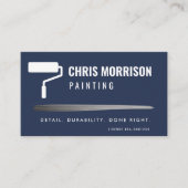 Moderner Hausmaldienst Navy Blue Visitenkarte (Vorderseite)