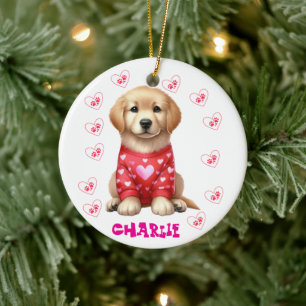 Moderner Haustier Foto Personalisiert Whimsical Hu Keramik Ornament