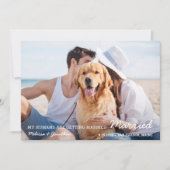 Moderner Haustier-Hochzeitshund-Foto-Hund Save The Date (Vorderseite)