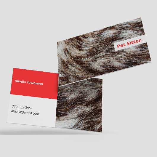 Moderner Haustier Hund Walker Tierarzt Visitenkarte