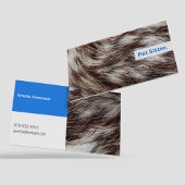 Moderner Haustier Hund Walking Bold Blue Veterinar Visitenkarte