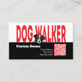 Moderner Haustier-Sitter-Hund Walker Visitenkarte (Vorderseite)
