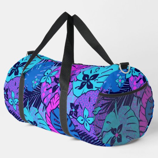 Moderner hawaiianischer Druck Duffle Bag (Rechte Ecke)