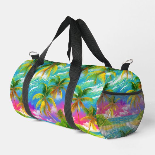 Moderner hawaiianischer Druck Duffle Bag (Rechte Ecke)