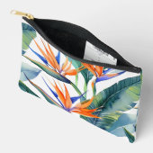 Moderner hawaiianischer Druckvogel mit Paradiesmus Zubehörtasche (Offen)