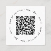Moderner Hawaiischer QR Corporate Event Drink Guts Quadratische Visitenkarte (Rückseite)