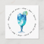 Moderner Hawaiischer QR Corporate Event Drink Guts Quadratische Visitenkarte (Vorderseite)