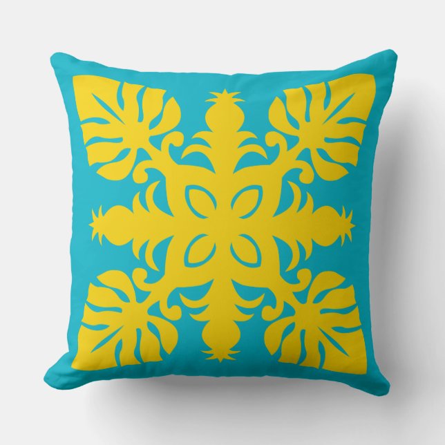 MODERNER HAWAISCHER KLEINPILLOW - Ananas Kissen (Vorderseite)