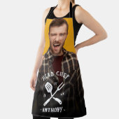 Moderner Head Koch Cool Name Männer Schürze (InSitu)