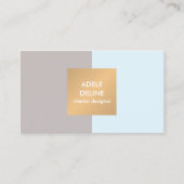 Moderner, hellblauer Kupferstich - Innenarchitekt Visitenkarte (Vorderseite)