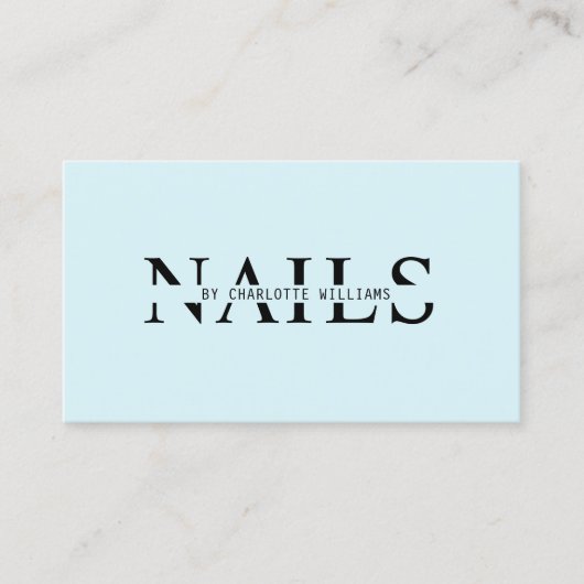 Moderner, hellblauer QR-Code Visitenkarte (Vorderseite)