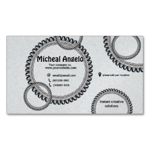 Moderner, hellblauer Visitenkartenmagnet