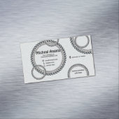 Moderner, hellblauer Visitenkartenmagnet (Beispiel)