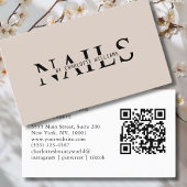 Moderner, hellbraun, QR-Code Visitenkarte