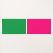 Moderner, hellcremefarbener, rosa, weißer Farbbloc Yogamatte (Rückseite (Horizontal))