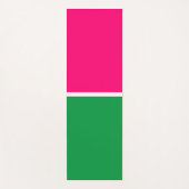 Moderner, hellcremefarbener, rosa, weißer Farbbloc Yogamatte (Vorderseite)